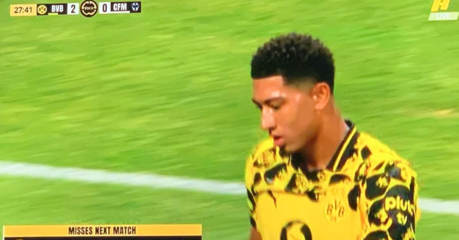 Bellingham sẽ bị treo giò vì tích lũy đủ thẻ vàng. Nếu Dortmund tiến lên, anh sẽ vắng mặt trong trận